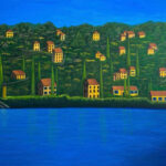 lago di como original oil by artist bonnie perlin
