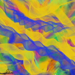 ribbons abstract art original artist bonnie perline