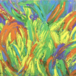 tulips abstract art original art bonnie perlin