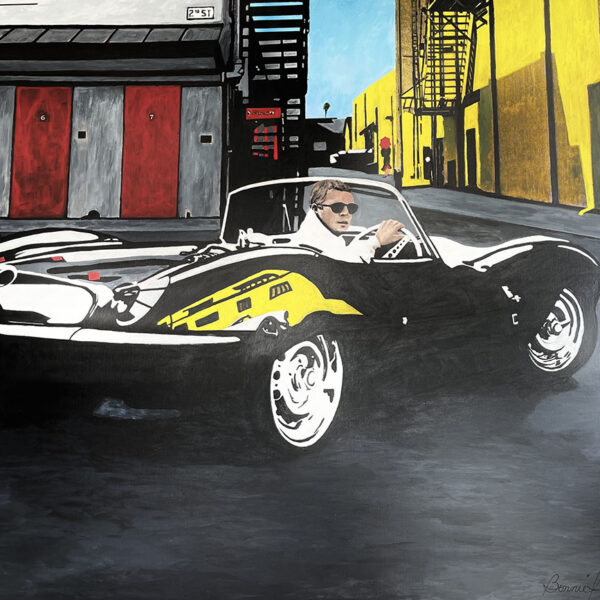 steve mcqueen green rat original pop art by artist bonnie perlin