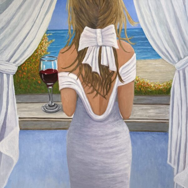 The View She Keeps 30x 40 Oil on Birch