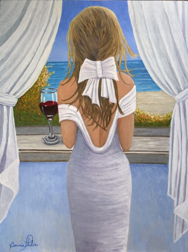 The View She Keeps 30x 40 Oil on Birch